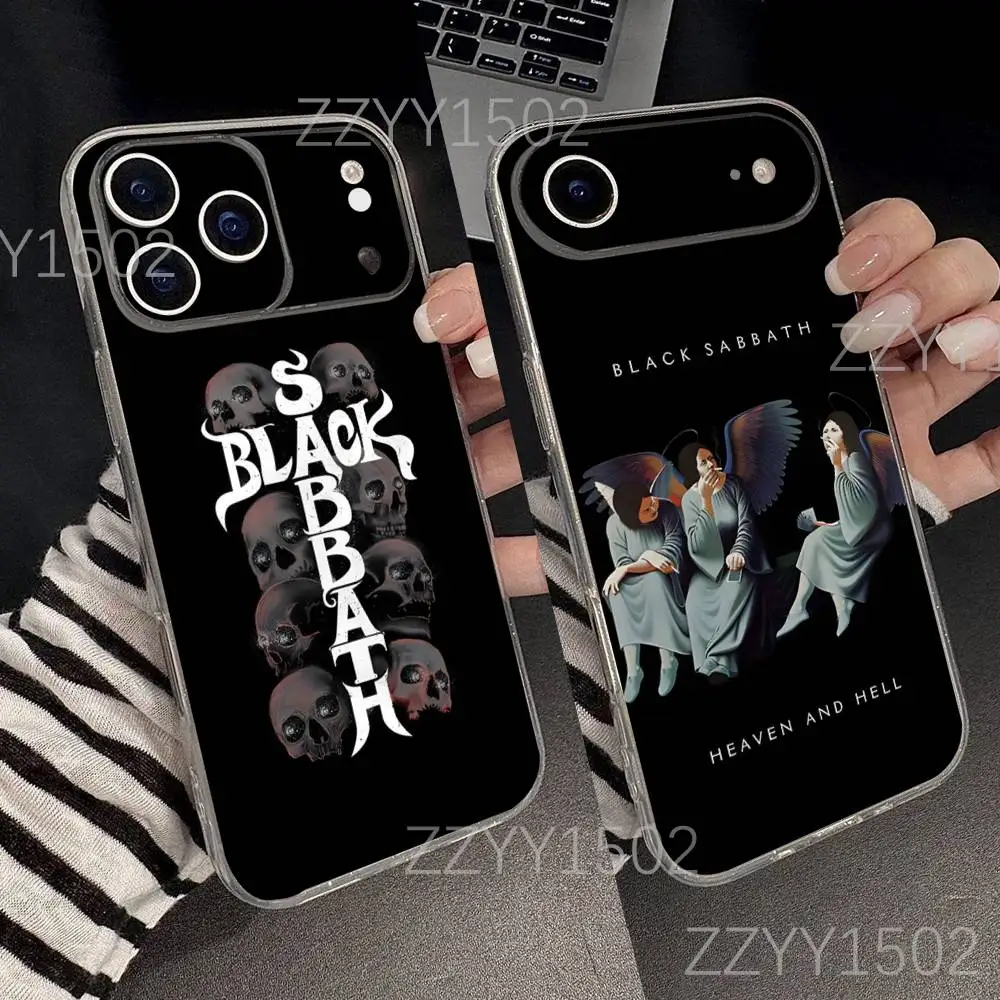 

B-BlackS S-Sabbath Paranoid Phone Case For iPhone 17,16,15,14,13,12,11 Pro,Max,Plus,X,XS,XR,SE4,E Mini Transparent Soft