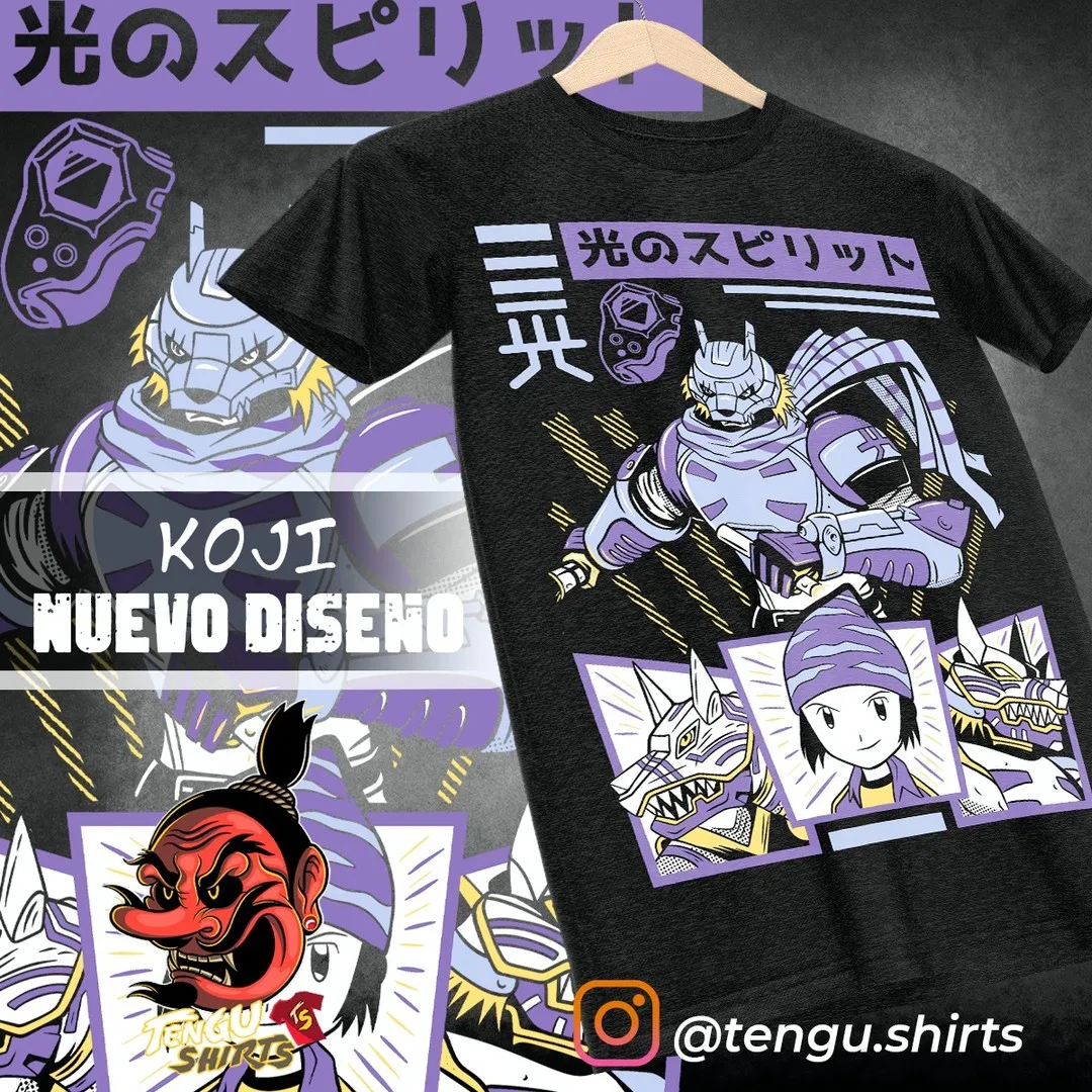 Minamoto Kouji Wolfmon The Human Spirit of Light Digimon Frontier Anime Merch Unisex T-Shirt