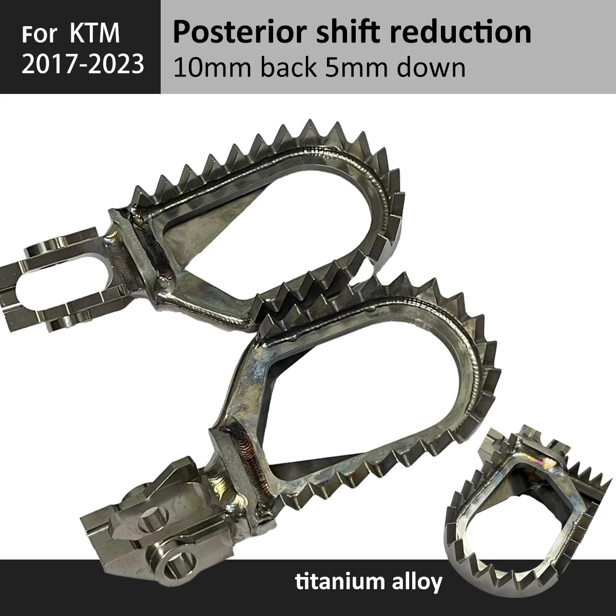 Titanium Alloy Footpeg Motorcycle lower move back Pedal Foot Pegs Rest Footrests For KTM 125-500 EXC EXCF XCW XC XCF