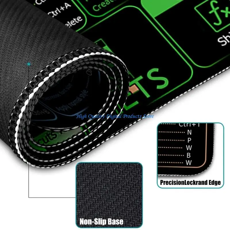 U2JE glatte Oberflächen wasserdichte Schreibtischmatten mit praktischen Excels und Word -Verknüpfungsschlüssel