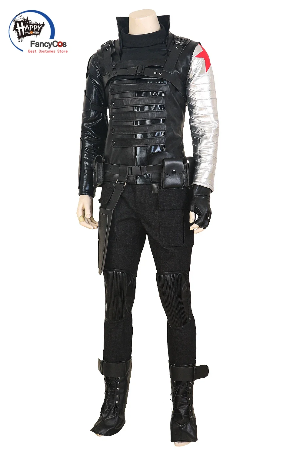 Bucky Cosplay Kostüme White Wolf Kostüm Winter Cosplay Soldat Outfit Phantasie Rüstung Geschirr maßge schneiderte Karneval Halloween