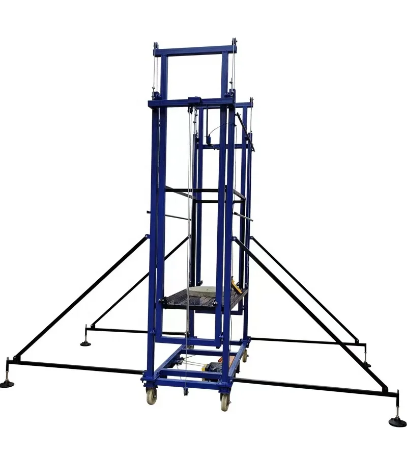 2m-10m folded type steel electric lifting gantry scissor lift scaffold platform 500kg safe for construction