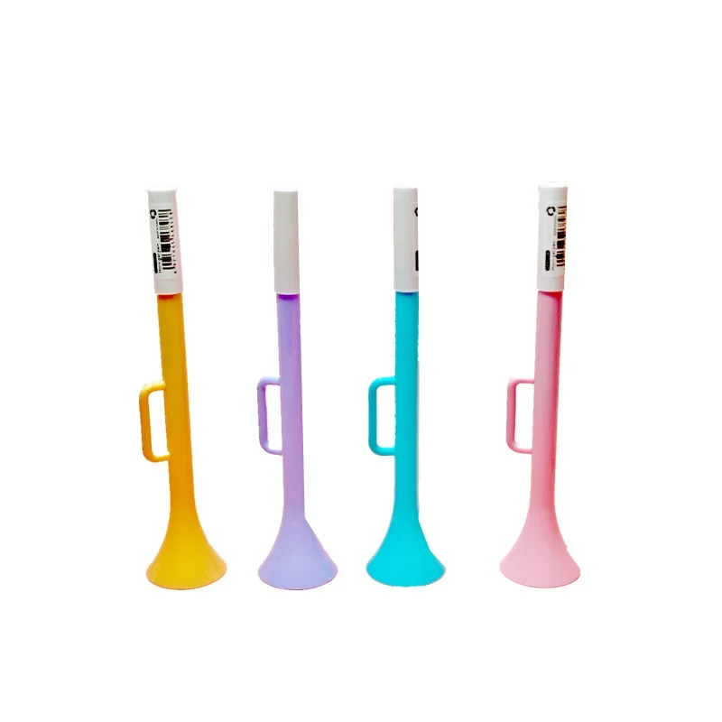 

50pcs Direct Selling Creative Stationery Music Trumpet Modeling Needle Pen Signature Pen Students Learning Prizes Can Gel Pens