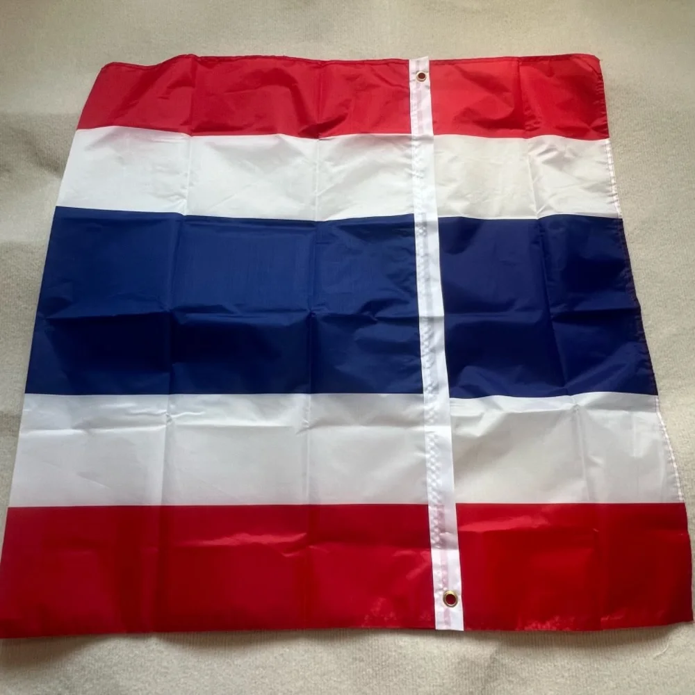 Bandera decorativa colgante de poliéster Fla90X150cm de Tailandia, bandera decorativa para festivales de Tailandia, bandera decorativa para interiores y exteriores