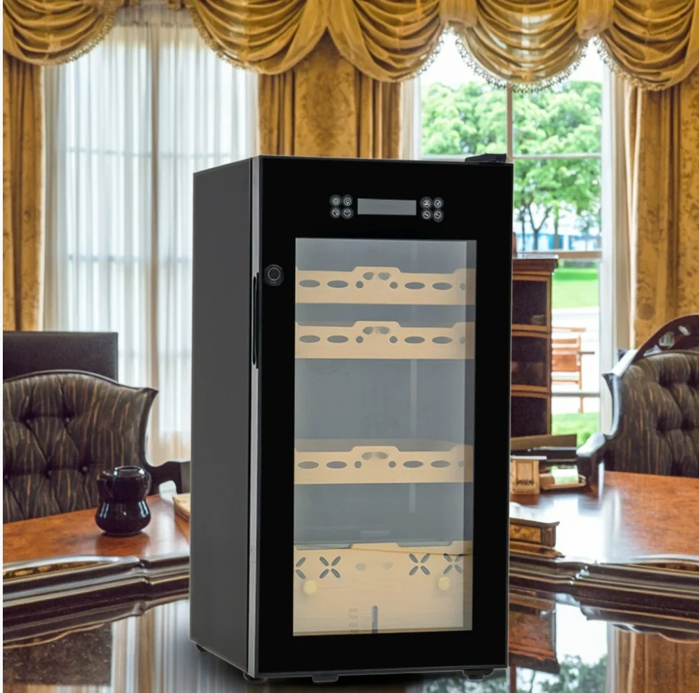 Manufacturer Humidor Cabinet Temperature Cabinet Cooler Thermostatic Cooling Humidor Cigar Cabinet with Modern Style