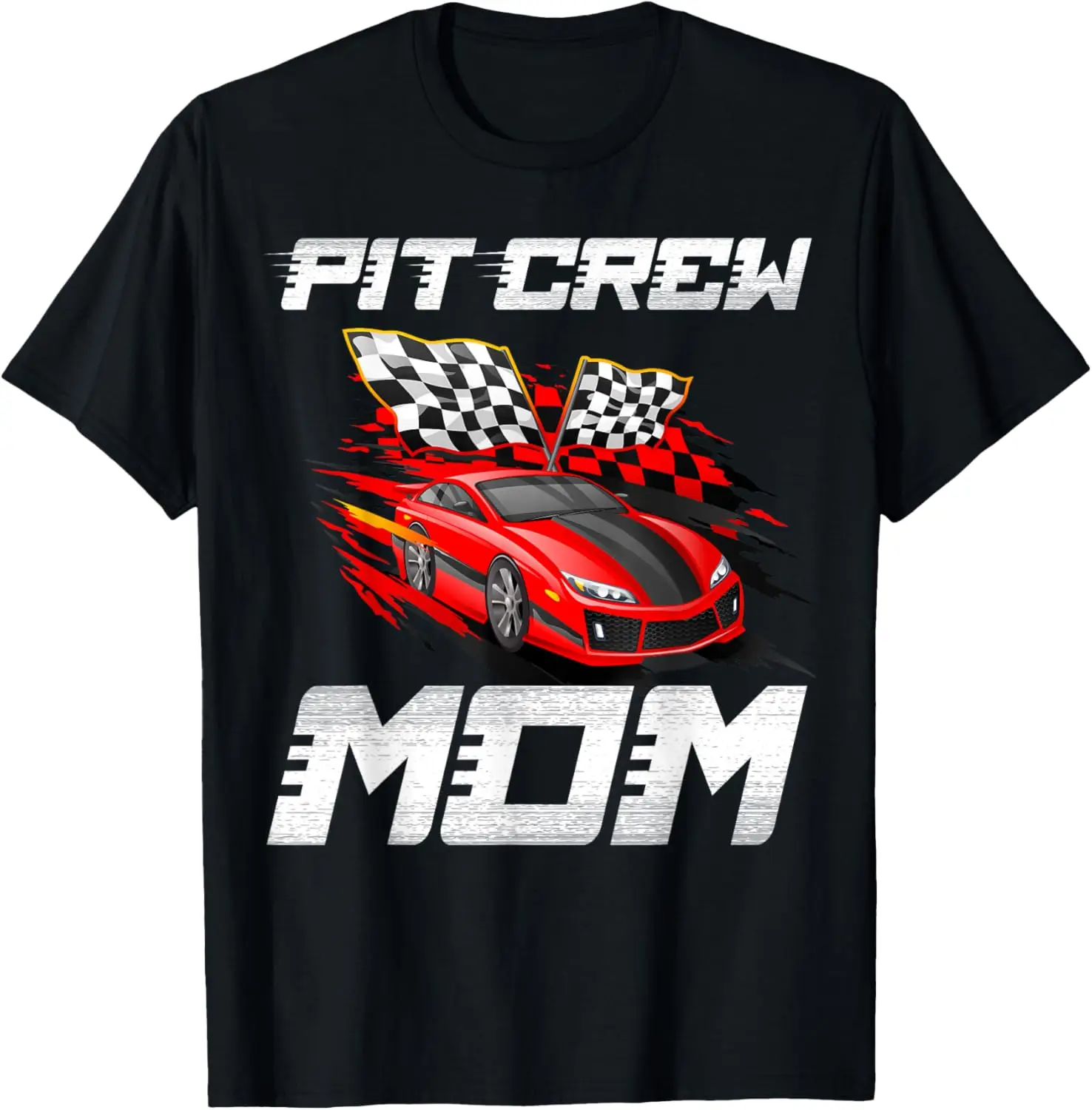 

Семейная футболка Pit Crew Mom Race Car на день рождения гоночного автомобиля