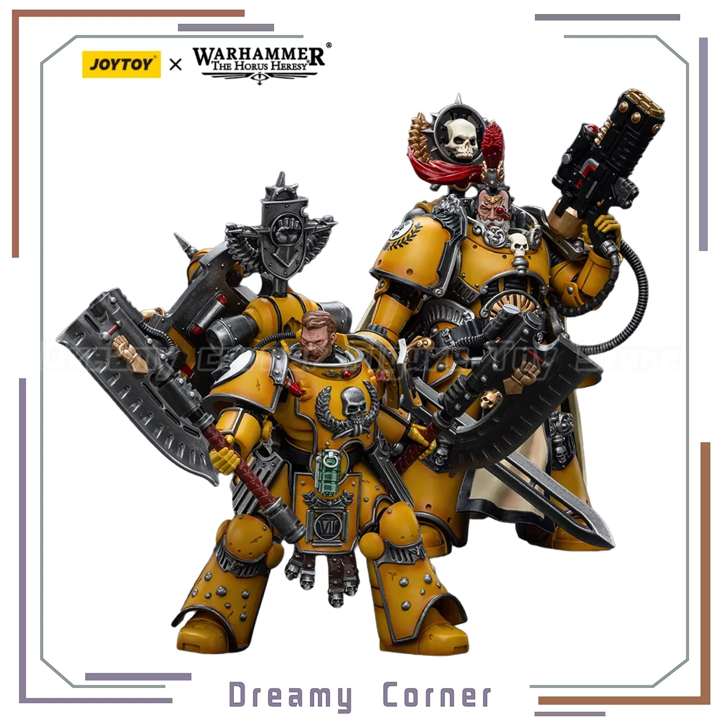 

【In stock】JOYTOY Warhammer 40K Imperial Fists Legion Praetor with Power Sword Fafnir Rann 2PCS 1/18 Action Figures Toys