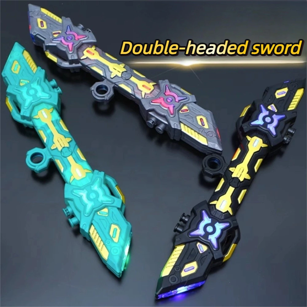 

Retractable Laser Gravity Sensing Colorful Flowing Light Double Headed Laser USB Charging Dual Mode Flash Light Stick