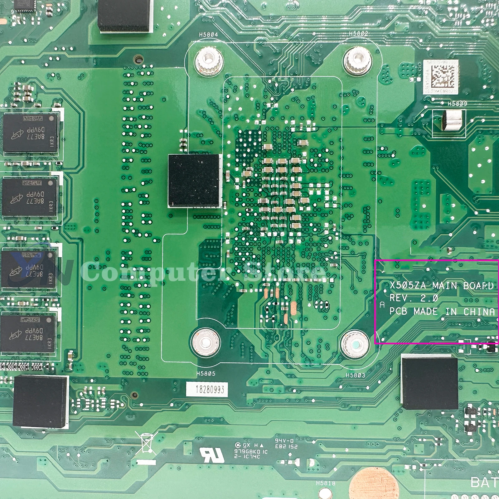 Imagem -06 - Placa-mãe do Portátil para Asus X505za X505z F505z K505z A505z Rx505z r3 r5 r7 Uma Ram M4gb 8gb Teste 100 Testado ok