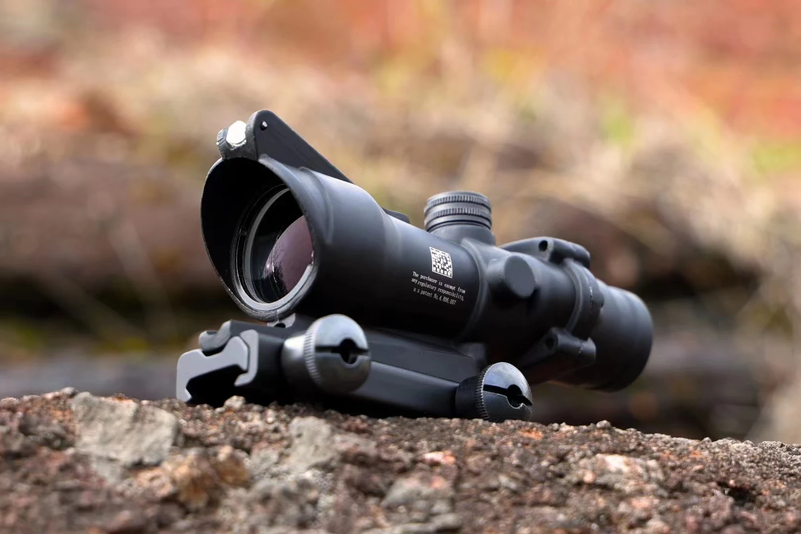 4X32 Hunting Riflescope Real Fiber Optics Grenn Red Dot Illuminated Etched Reticle Tactical Optical Sight