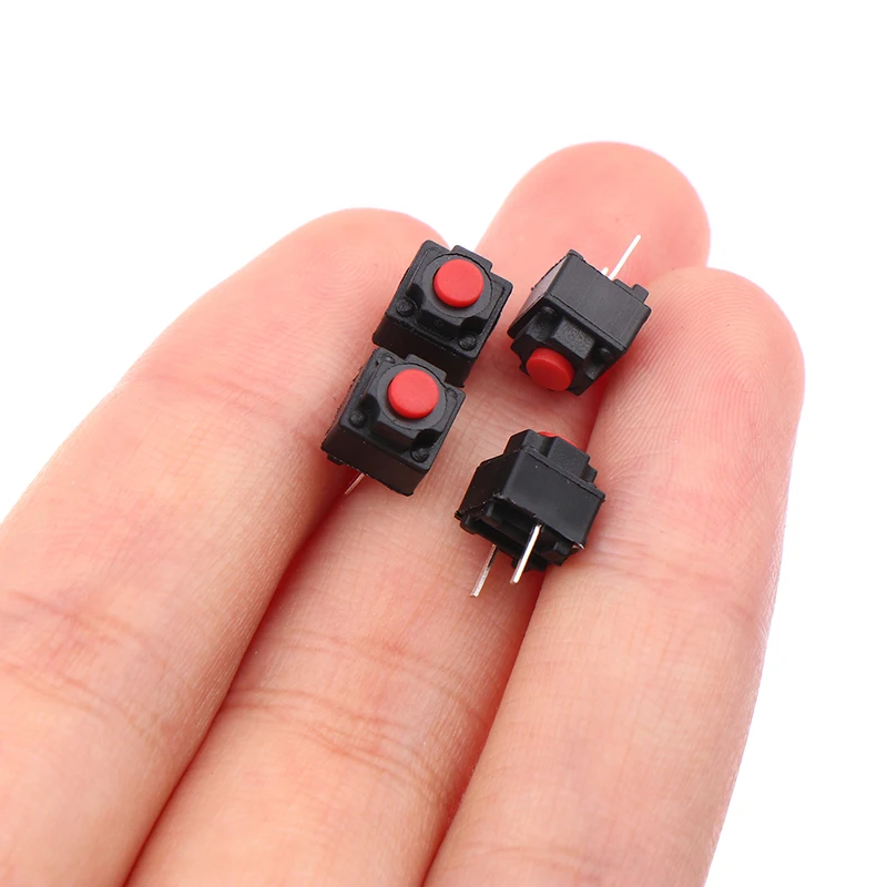 10Pcs Dustproof Silent Red Headed Switch Wireless Mouse Button Micro Switch 6*6*7.3 DIY Accessories Mute Button