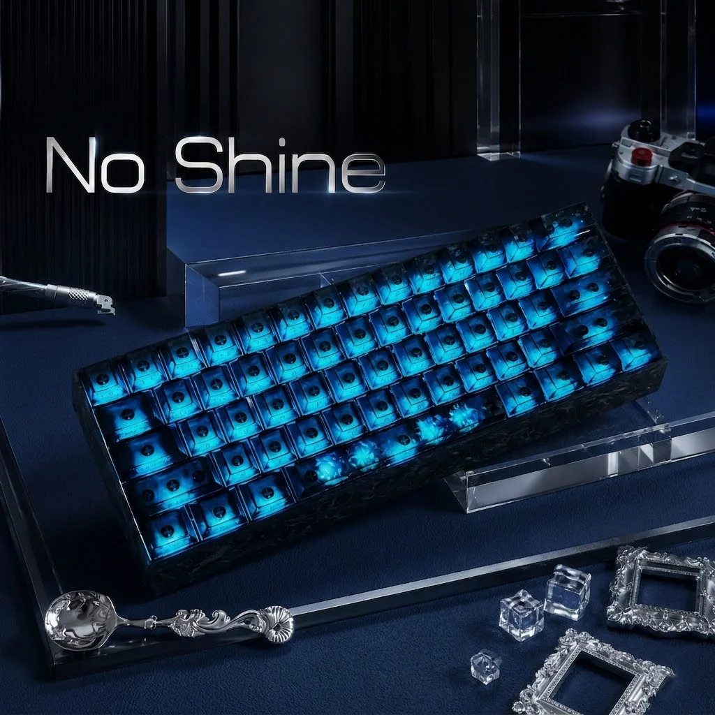 Carbon Fiber Light Transmission Glacier Feeling Original Height 132 Key High Color Value for ROG Night Magic Wooting V2