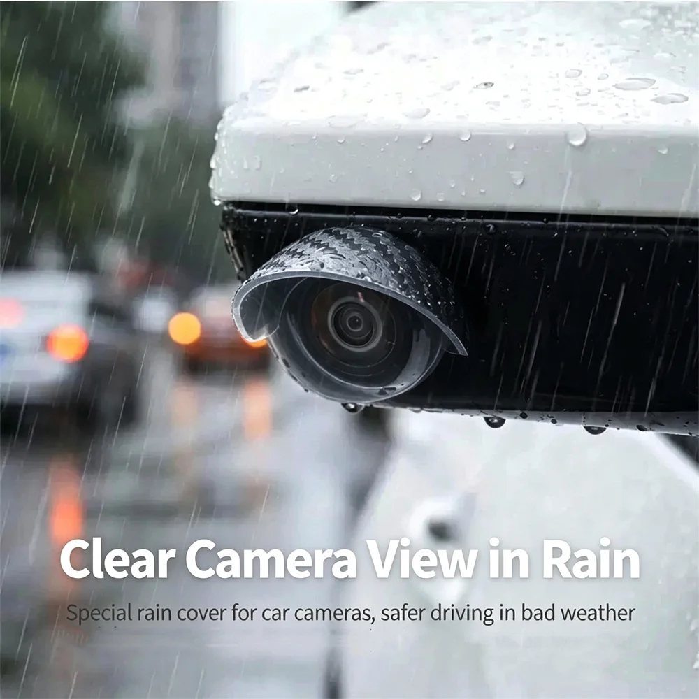 Car Rearview Camera Rain Visor Hood Waterproof Protective Cover Backup Camera Sun Shade Rain Shield Universal PVC Accessories