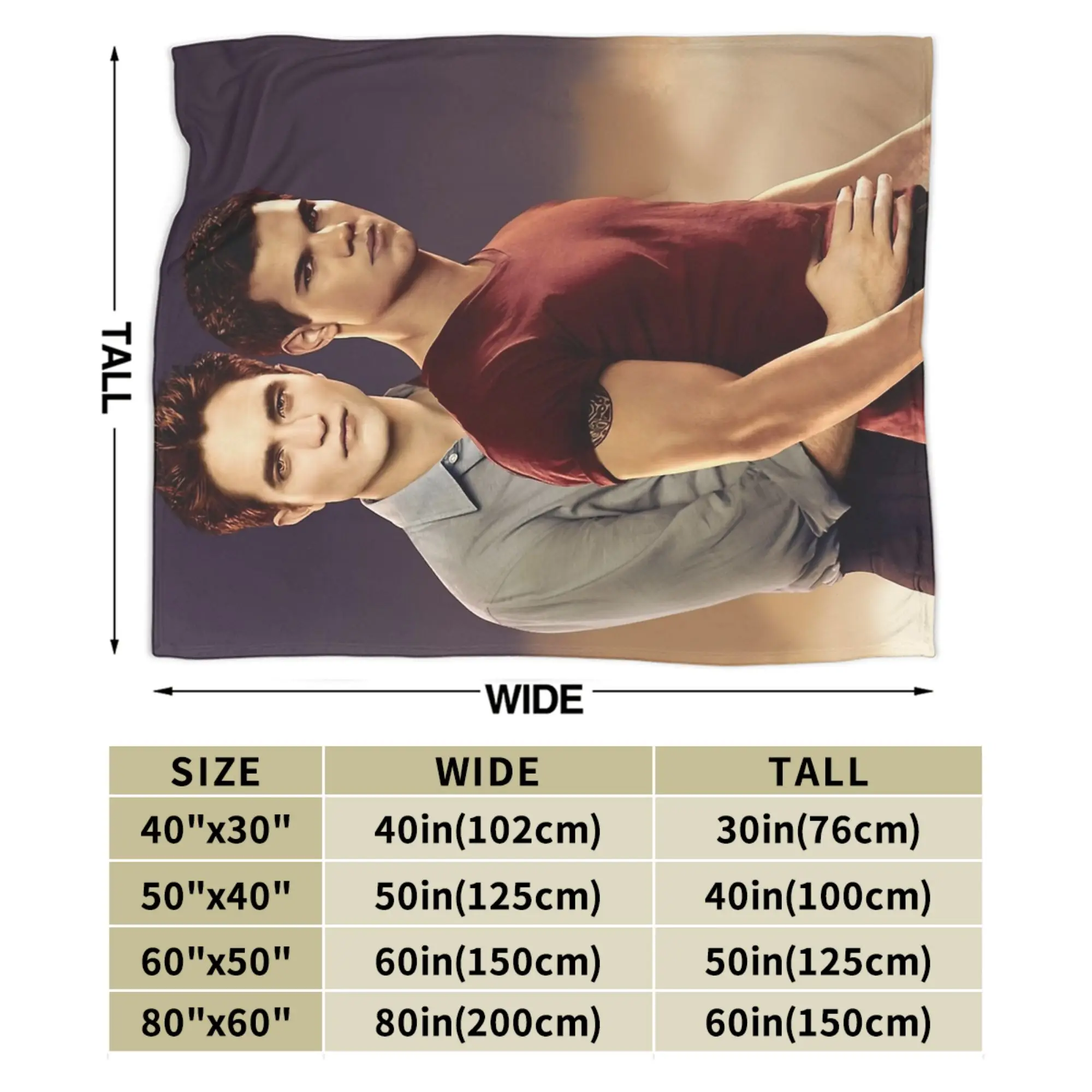 بطانيات توايلايت جاكوب إدوارد من الصوف للشتاء متعددة الوظائف، بطانيات دافئة للغاية لقطعة سجادة الأريكة والسرير