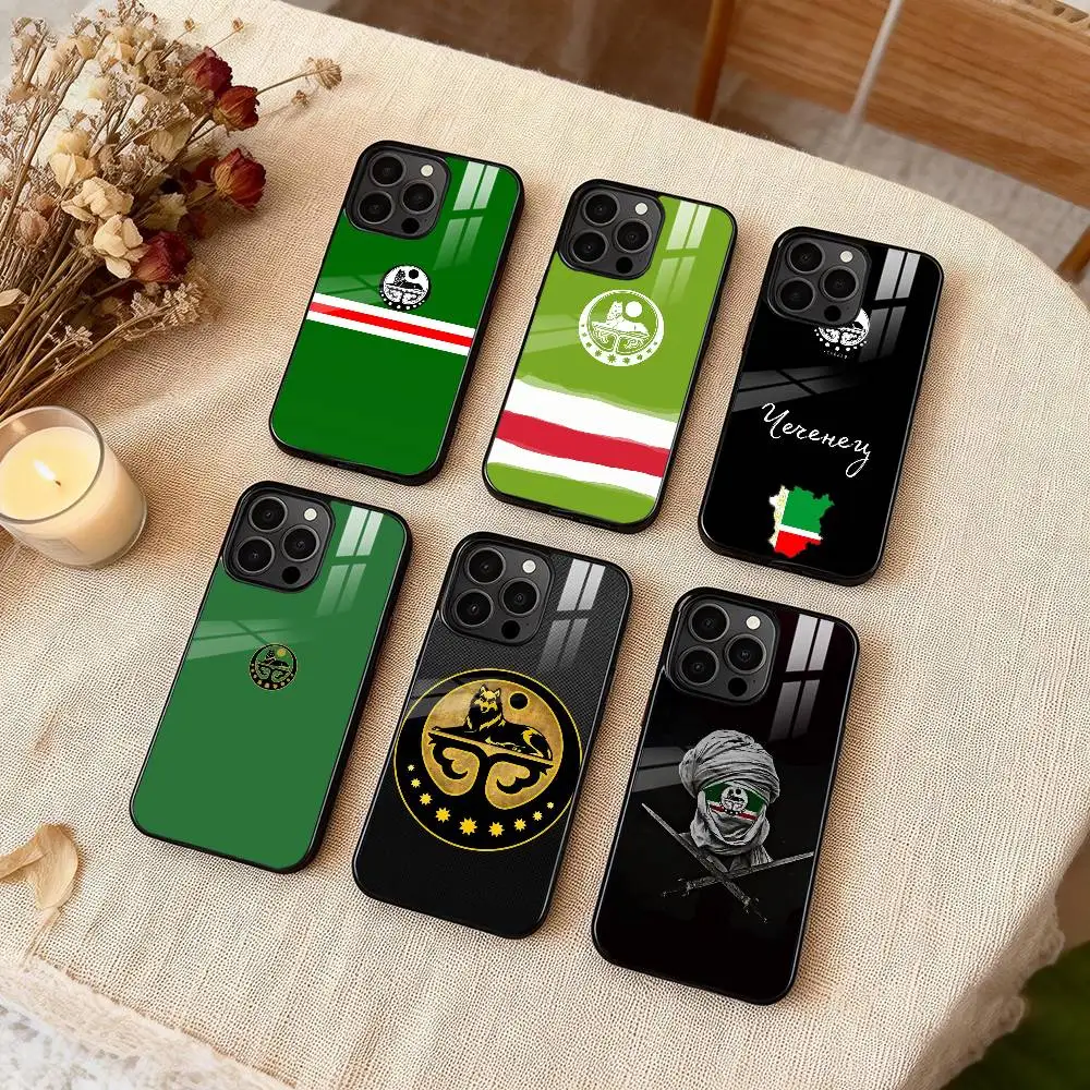 

Art Chechen Coat of Arms Phone Case For iPhone 17 16 15 14 13 12 Pro Max Plus for Magsafe Mirror Wireless Magnetic Cover