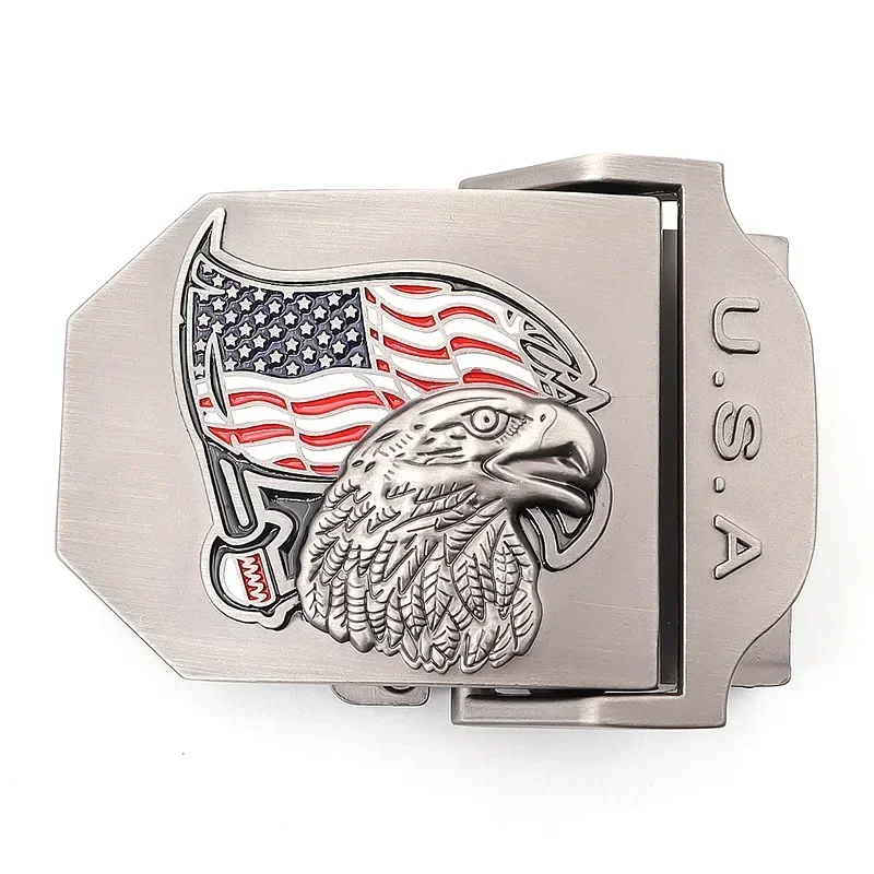 American Eagle Smooth Buckle Belt Men Tactical Canvas Belts, Youth Outdoor Casual Cinturon Male Waistband Blue Gray Red Green