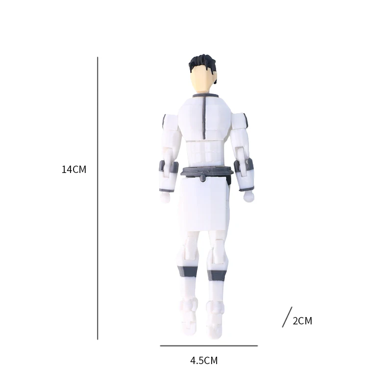 3D-geprinte onoverwinnelijke jongen Onoverwinnelijke Mark Multi-gewrichtsverplaatsbare beweegbare model Lichtblauwe streepstijl Dummy13 T13-collectie