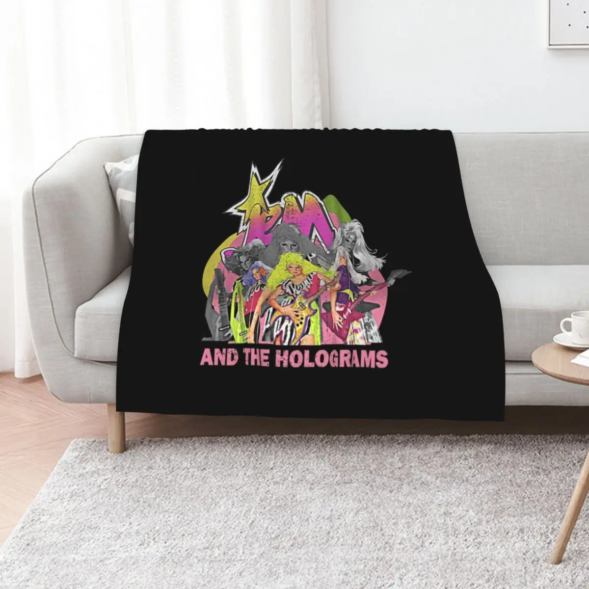 Jem Retro and the holograms Throw Blanket Hairy Bed linens Luxury Bed Nap Soft Plush Plaid Blankets