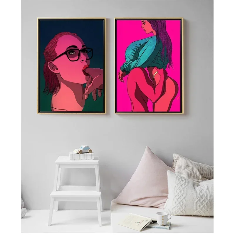مثير ملصق عارية عشاق جذابة الجسم الجنس روبيت قماش اللوحة الحديثة الملصقات والمطبوعات جدار صورة فنية لديكور الغرفة #2