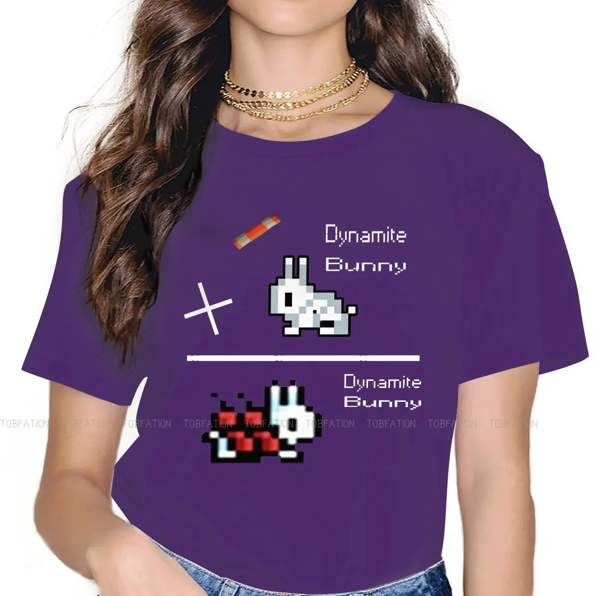 Game Dynamite Bunny Fashion TShirts Terraria Female Harajuku 5XL T Shirt O Neck Big Size