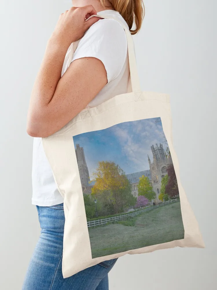 

Ely Cathedral from the Porta Tote Bag tote bag woman tote bag university Cloth shopper women