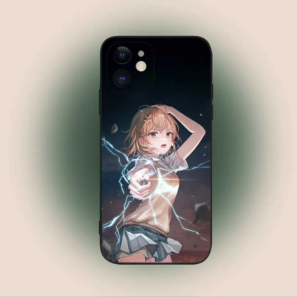 A Certain Scientific Railgun Phone Case For iPhone 15,14,13,12,11,Plus,Pro Max,XS,X,XR,SE,Mini,8,7 Soft Silicone Black Cover