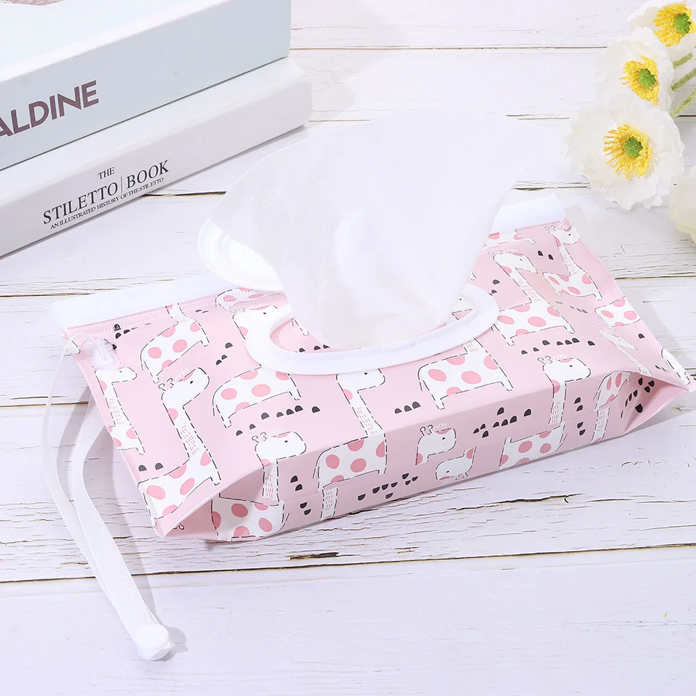 Oligbaby-Sac à lingettes portable, étui à lingettes, housse à rabat, lingettes illables quotidiennes réutilisables, sac à mouchoirs de serviette, étui à lingettes, conteneur de support, nouveau