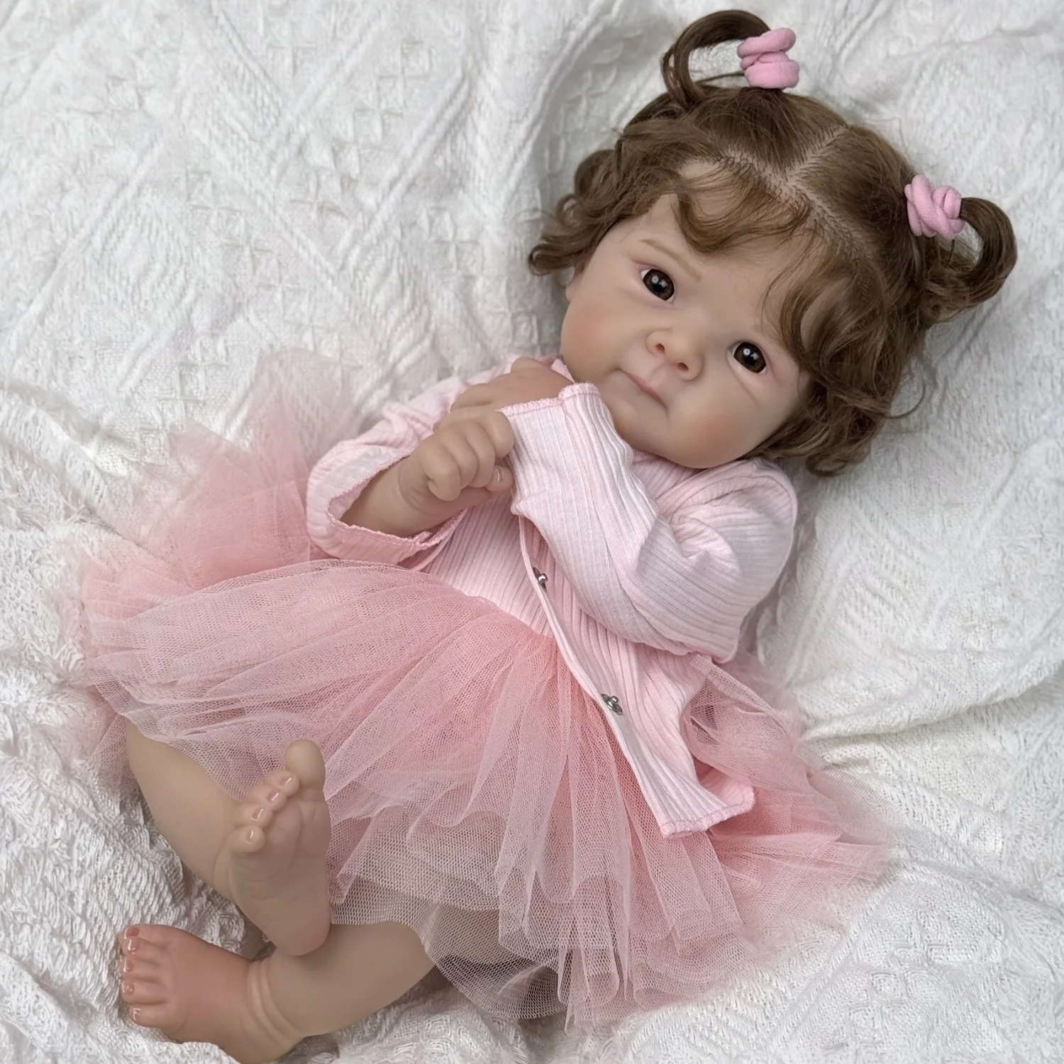 

48 CM Reborn Baby Doll Toy Lifelike Vinly Limbs Cloth Body Babies Doll Kid Fashion Birthday Gift Play House Bedtime Toy For Girl