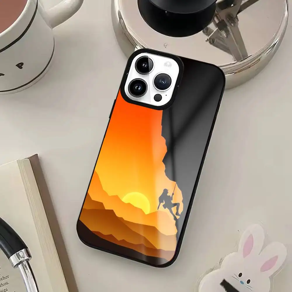 Custodia per telefono C-Climbing per IPhone17 16 15 14 13 12 11 Plus Pro Max Plus Custodia per caricabatterie wireless Funda