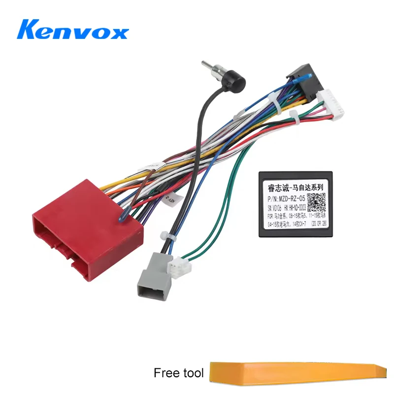 Kenvox android Car radio Canbus Box Decoder For MAZDA 3 CX-7 AXELA 16 pin Wiring Harness Plug Power Cable adapter