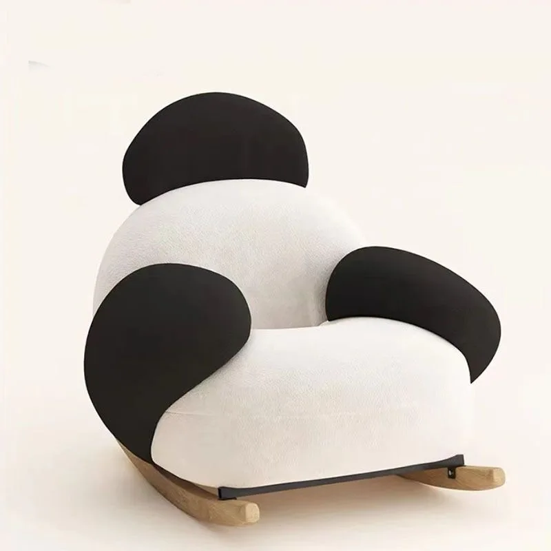 

Dream White Rocking Chair Recliner Cream Leisure Sofa For Home Balcony Hotel Internet-Famous For Lazy People