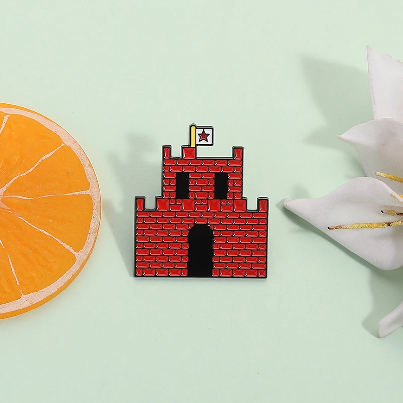 الألعاب الكلاسيكية إلهام المينا دبابيس الأحمر بكسل منزل شارة التلبيب الملحقات على ظهره الملابس دبابيس مجوهرات هدية للأصدقاء #5