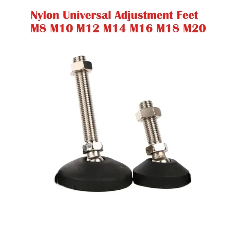 Nylon Universal Adjustment Feet/swivel Basearticulating Legs/ Adjustable Levelling Feet M8 M10 M12 M14 M16 M18 M20