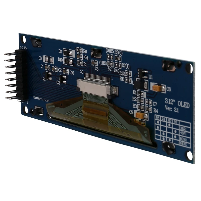 Pantalla OLED de 3,12 pulgadas, 256x64, 25664 puntos, módulo LCD gráfico, pantalla LCM, controlador SSD1322, compatible con SPI