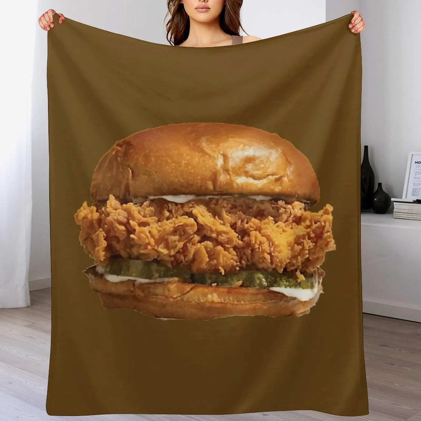 

The famous chicken sandwich \t \t Throw Blanket Cozy Microfiber Throw Blanket for Home Bedroom