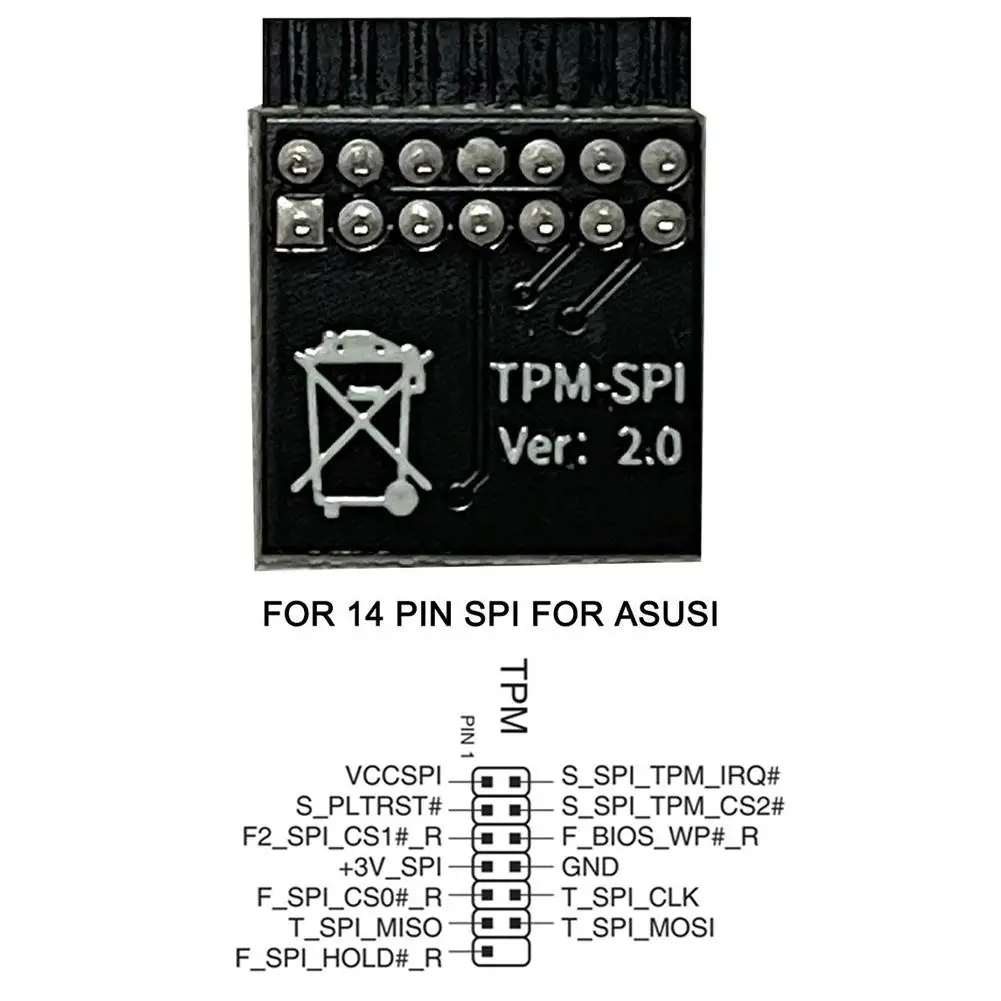 TPM 2.0 Modul Verschlüsselung Sicherheitsmodul Remote-Karte unterstützt 12 14 18 20 Pin für ASUS/MSI/GIGABYTE Multi-Marken-Motherboard – Detail 10