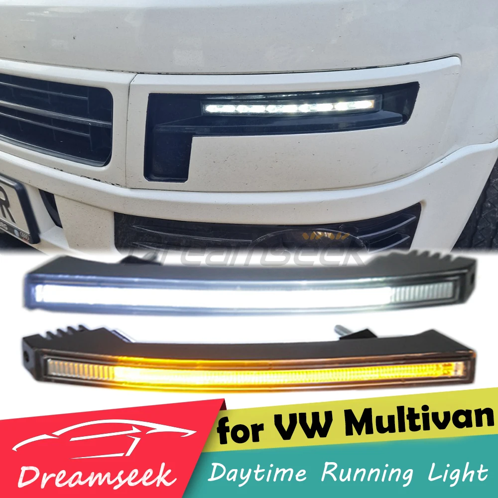 

LED DRL Daytime Running Light for VW Multivan Transporter T5 2010-2015 Fog Turn Signal Lamp Car Daylight Driving Light
