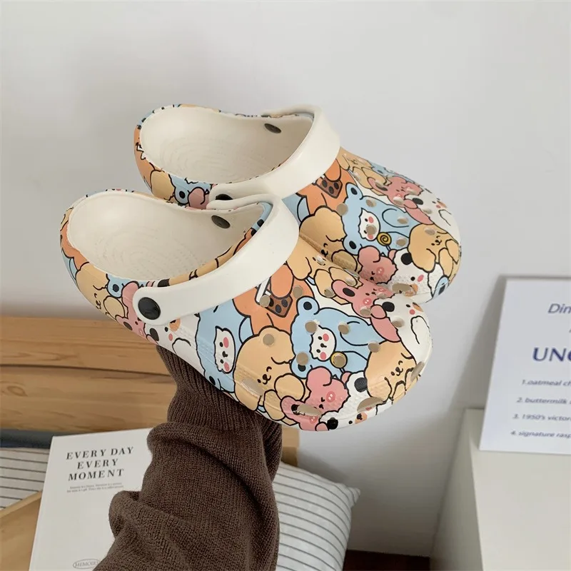 Summer Printed Garden Shoes Non-slip Doctor Clogs Non-slip Nurse Clogs Surgical Shoes Casual Beach Womens Work Slippers