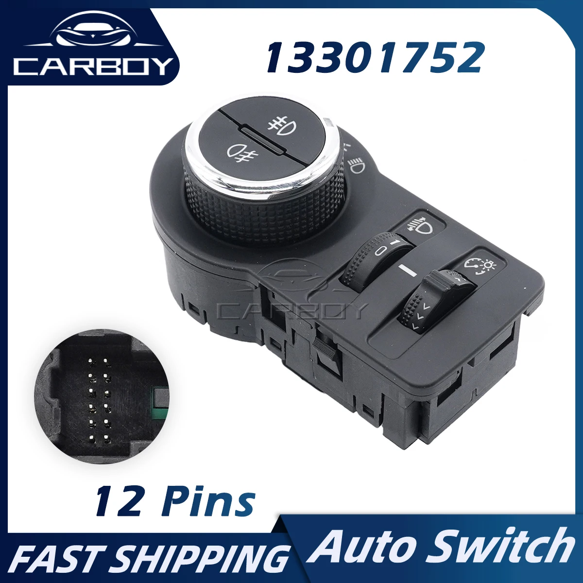 13301752 Car Head Lamp Fog Lamp Control Switch With AUTO Button For Chevrolet Cruze Malibu TRAX Opel Mokka Encore Astra J Regal