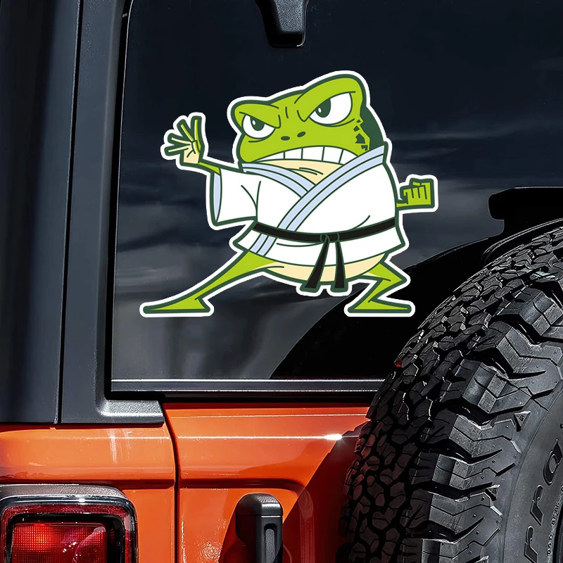 CS12386# Funny Ninja Frog Car Sticker Vinyl Decals - Durable, Weatherproof Sticker for Cars, Laptops, SUV, Van, Trunk