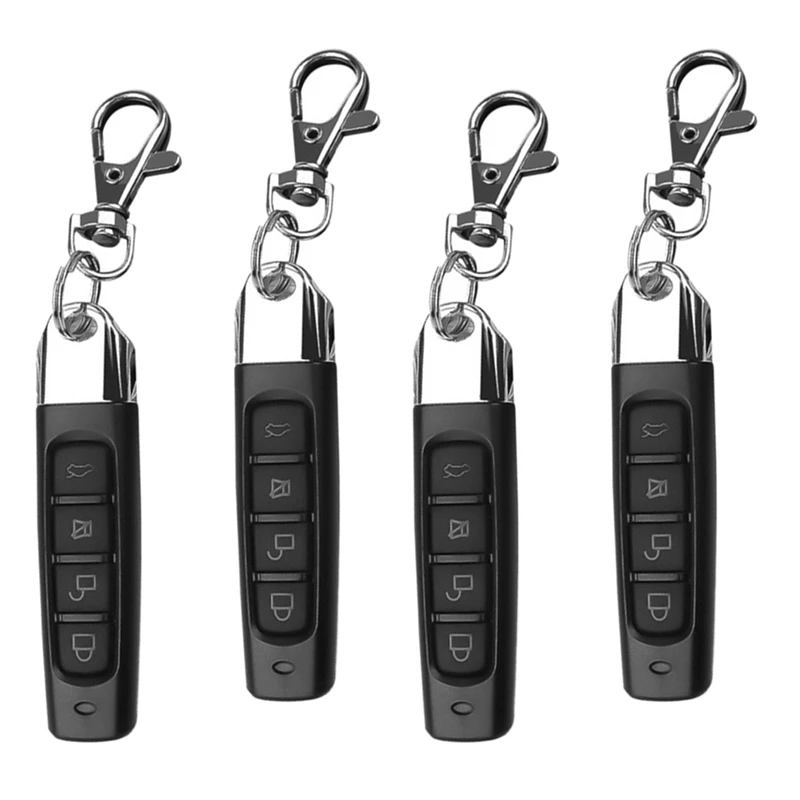 433MHZ Remote Control Garage Gate Door Opener Remote Control Duplicator Clone Cloning Code Car Key(4PCS)B