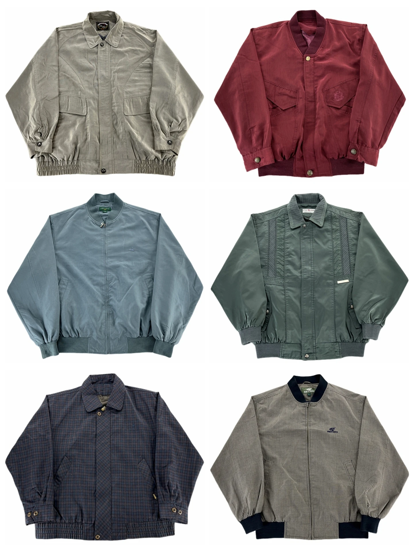 

Retro Vintage Baseball Jaet Autumn Winter Worn-Hari Harrington Workwear Ameika Sle Hong Kong Sle Outerwear V395