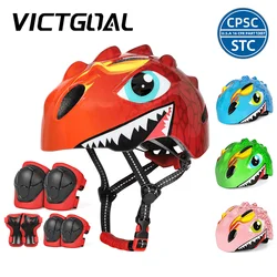 VICTGOAL Child's Bicycle Helmet Knee Elbow Wrist Guard Set Children Cycling Protector for Roller Balance Bike Skating Scooter