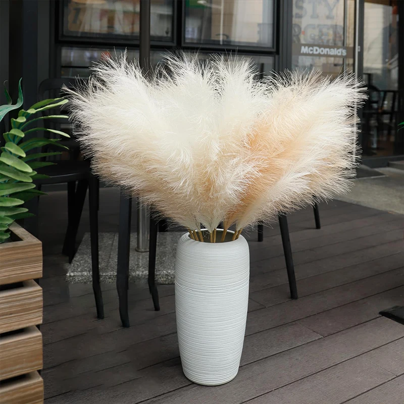 97 cm künstliches Pampasgras, Boho-dekorative Blumen, Zuhause, Zimmer, Party, Tisch, Blumenarrangement, Hochzeitsdekoration, künstliche flauschige Pampas – Detail 4