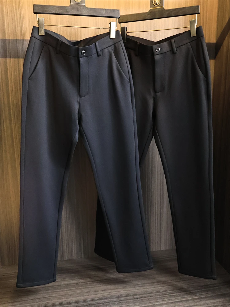 

Легкие брюки для мужчин, повседневные прямые брюки Busin Adstrative Sle, эластичные однотонные осенне-зимние брюки