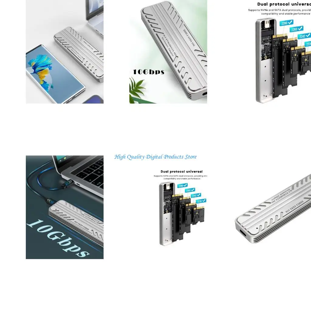 

U2JE Hard Disk Box Support NVME с двойным протоколом 10 Гбит /с Мобильный жесткий диск RTL9210B CIP-контроль USB3.2
