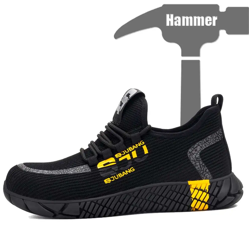 New New Work Sneakers Steel Toe Shoes Men Safety Shoes Puncture-Proof Work Boots Fashion Indestructible Footwear Security