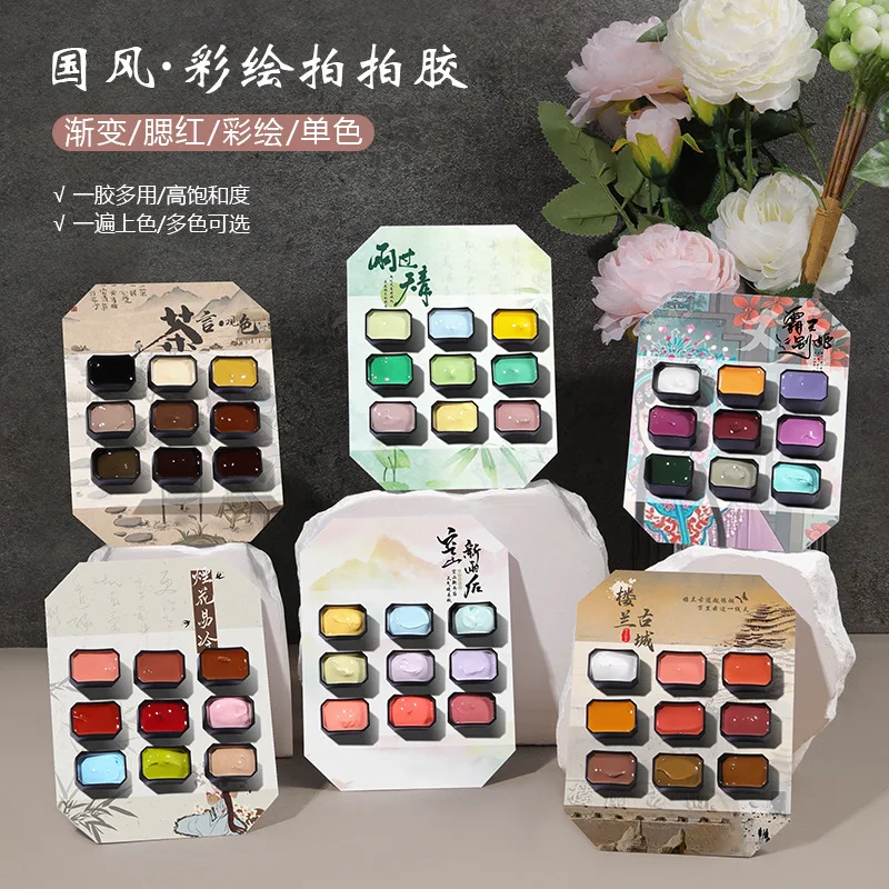 Pintura a óleo de 9 grades, gel sólido, pigmento para arte em unhas, cola, criação de arte em unhas, designs para manicure, faça você mesmo