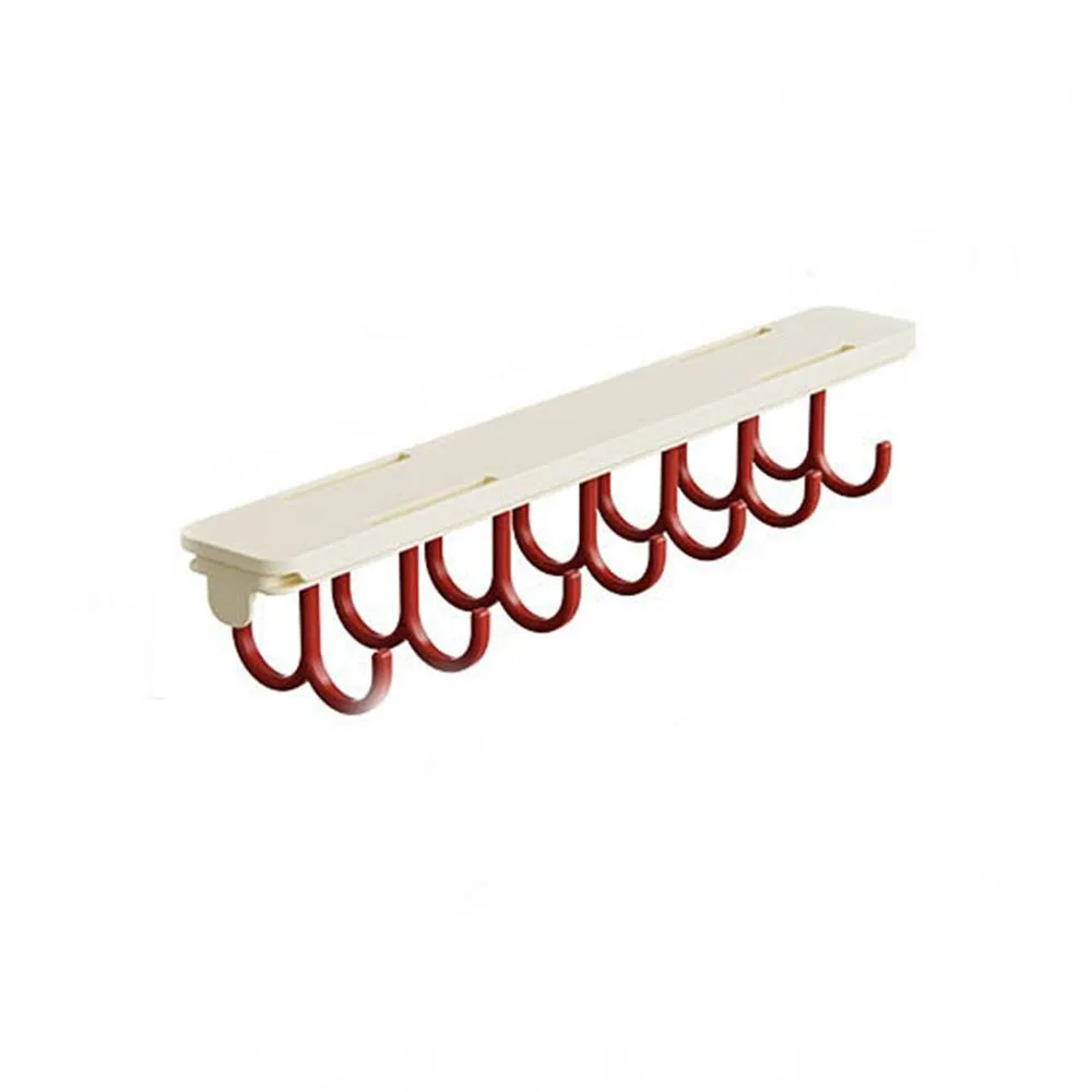 

Plastic Retractable Clothes Drying Rack Pull Out Large Capacity Underwear Storage Hanger Space Saving Double-Row