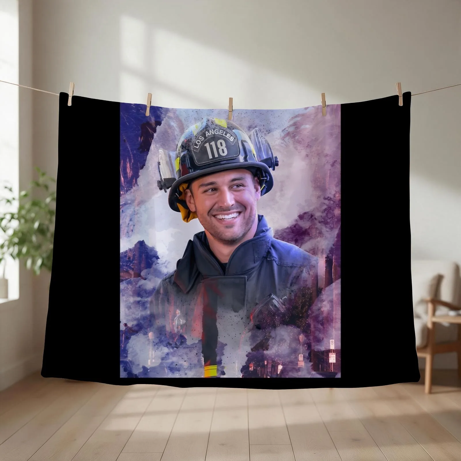 Eddie Diaz - L.A. Dream Throw Blanket couch cozy soft plush fuzzy picnic outdoor blanket